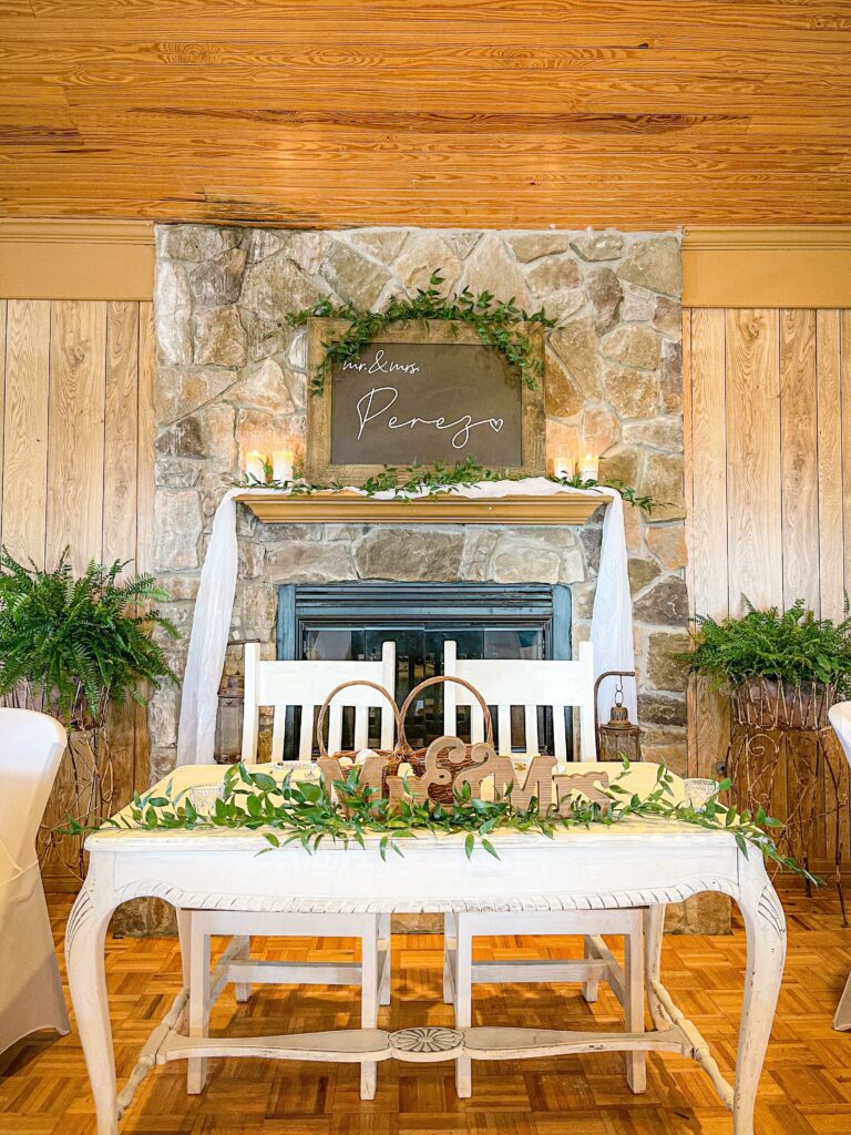Wedding Decor Fireplace